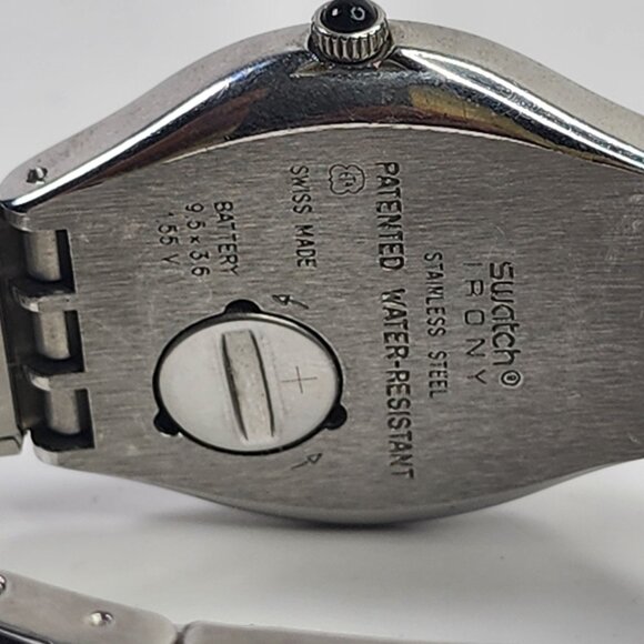 Swatch Watch Happy Joe Irony Stainless Steel 37mmโ Swiss Quartz Unisex Date Rare - Picture 11 of 16